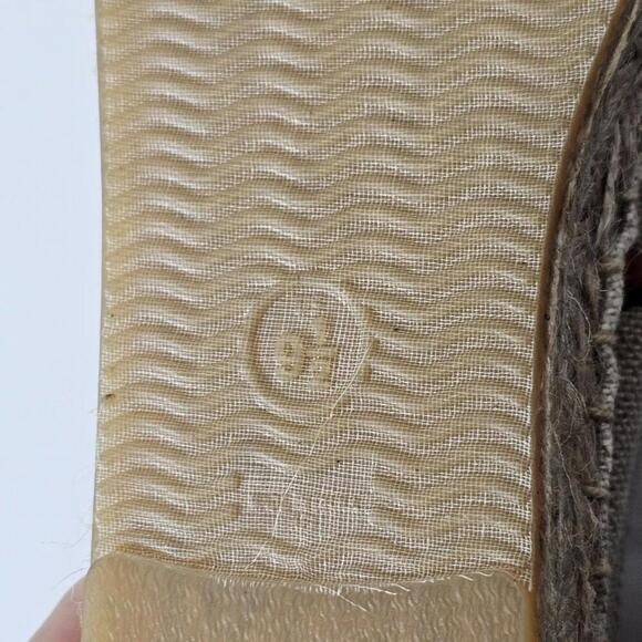 Soludos Embroidered Swimmers Ibiza Mules Tan Flat Canvas Slip On Womens Size 9.5 - Picture 10 of 11